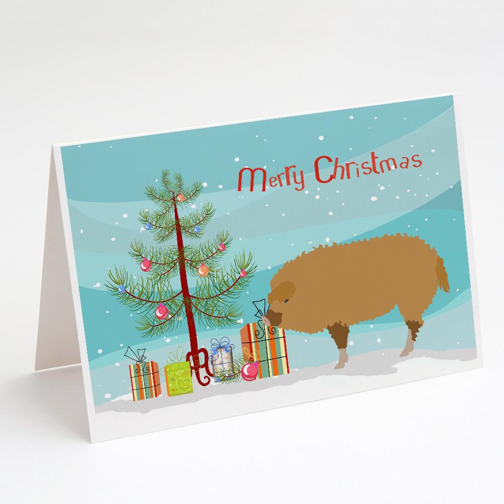 Buy this Hungarian Mangalica Pig Christmas Greeting Cards and Envelopes Pack of 8
