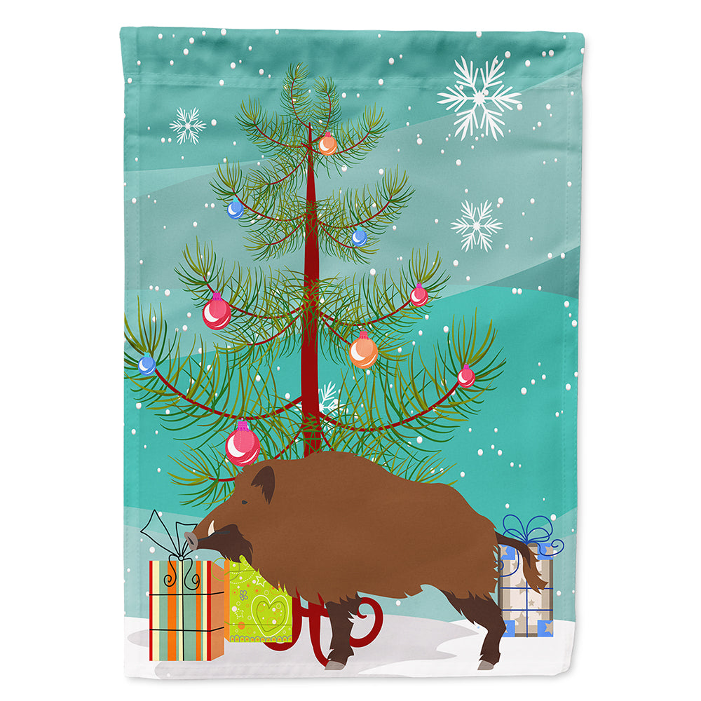 Wild Boar Pig Christmas Flag Canvas House Size BB9303CHF  the-store.com.