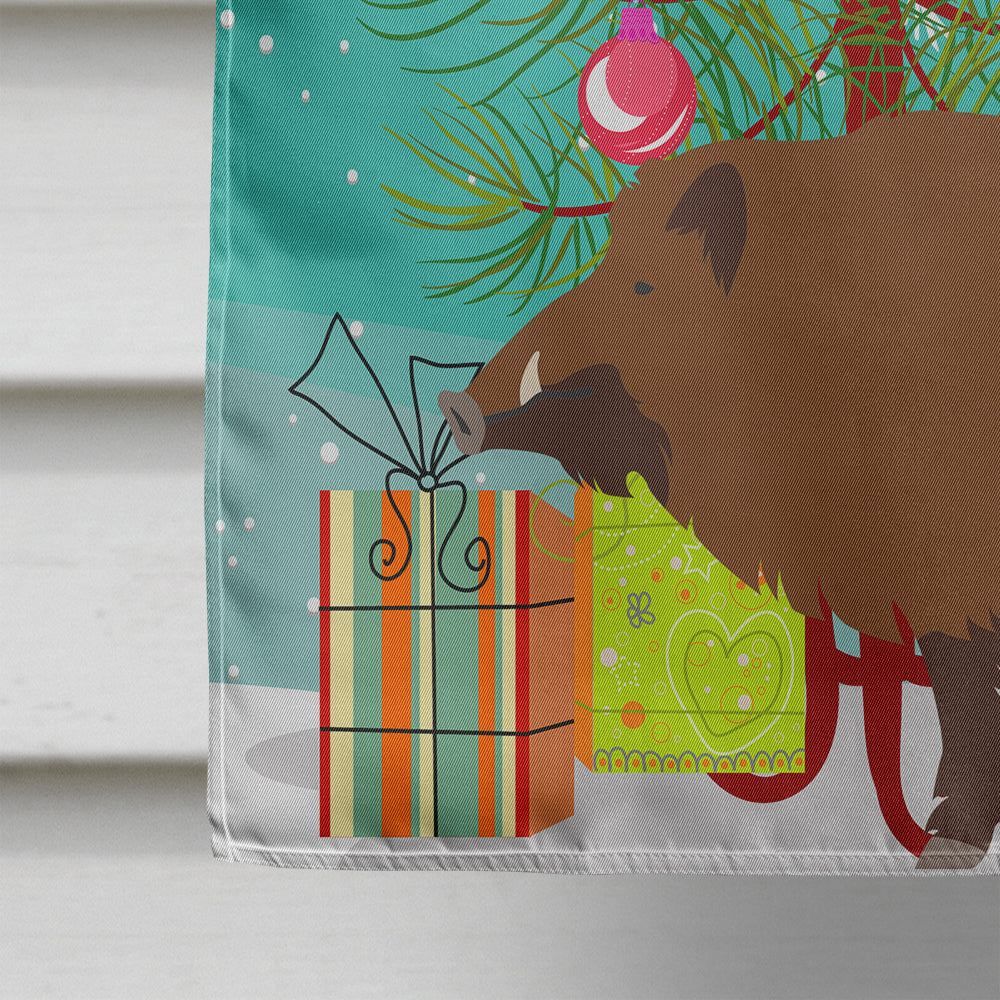 Wild Boar Pig Christmas Flag Canvas House Size BB9303CHF  the-store.com.