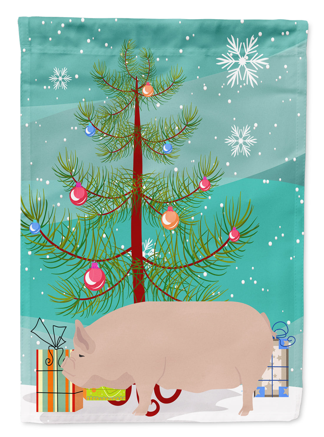 Welsh Pig Christmas Flag Garden Size BB9304GF