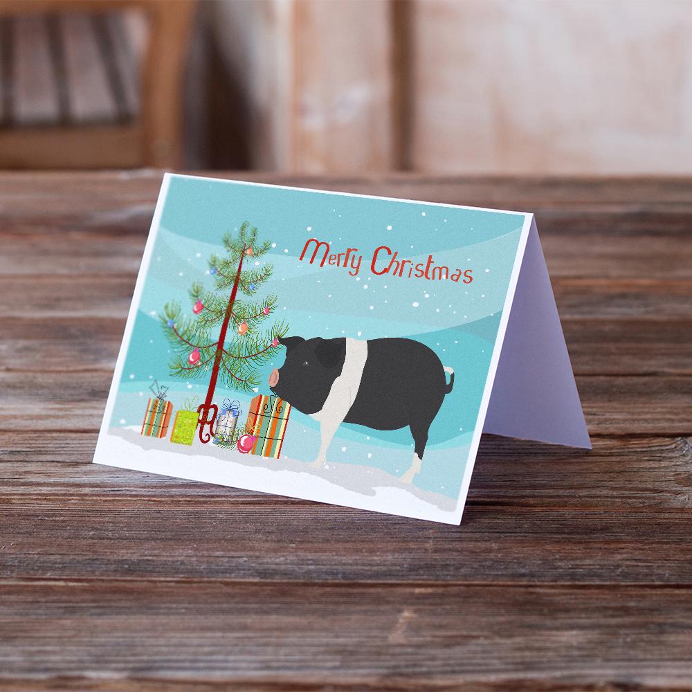 Hampshire Pig Christmas Greeting Cards and Envelopes Pack of 8 - the-store.com
