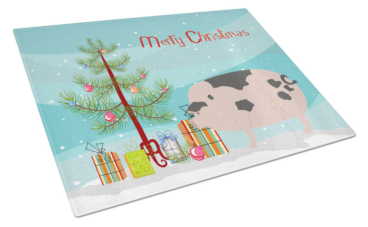 Gloucester Old Spot Pig Christmas Glass Cutting Board Large BB9307LCB by Caroline&#39;s Treasures