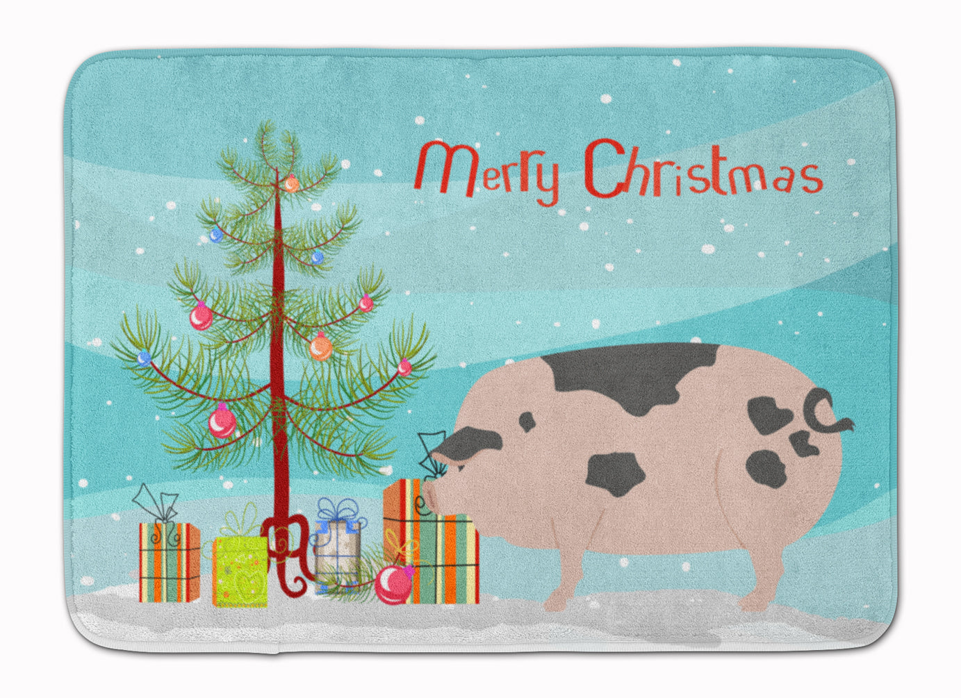 Gloucester Old Spot Pig Christmas Machine Washable Memory Foam Mat BB9307RUG - the-store.com