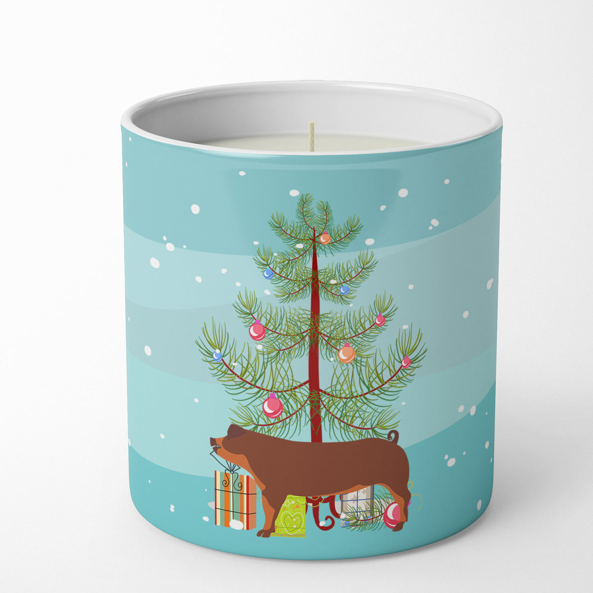 Buy this Duroc Pig Christmas 10 oz Decorative Soy Candle