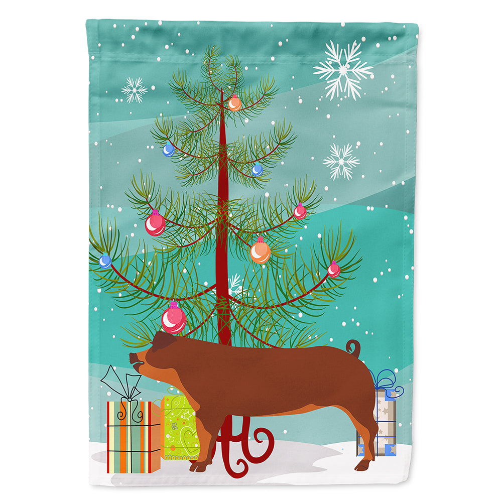 Duroc Pig Christmas Flag Canvas House Size BB9309CHF
