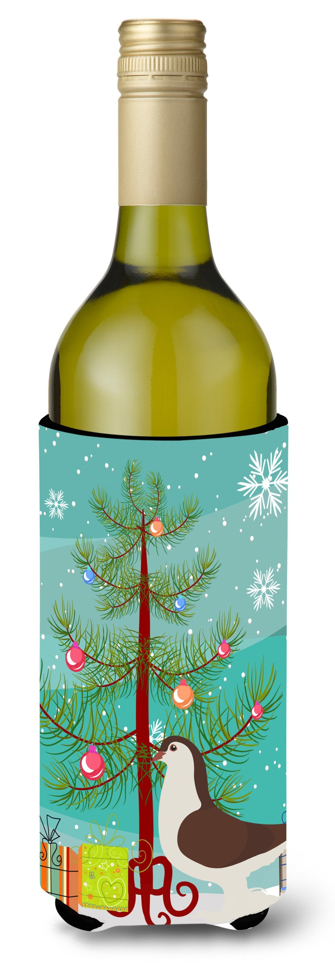 Large Pigeon Christmas Wine Bottle Beverge Insulator Hugger BB9310LITERK by Caroline&#39;s Treasures