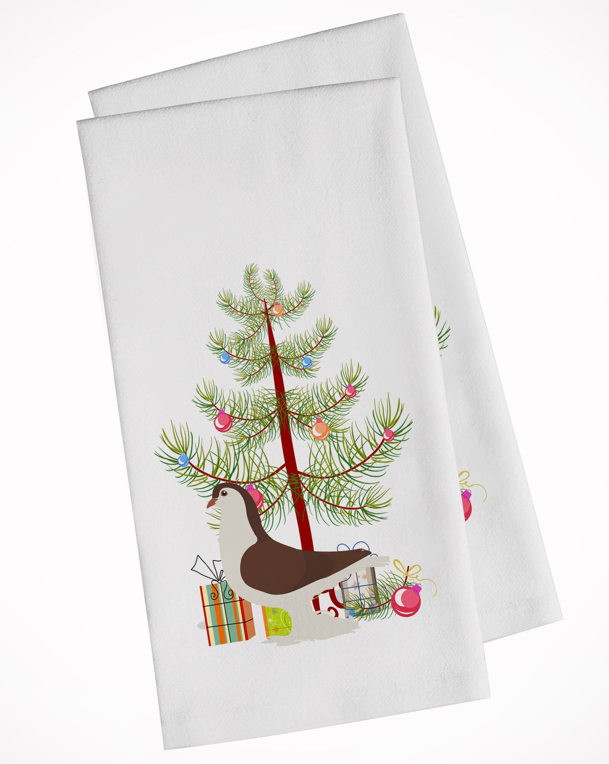 Large Pigeon Christmas White Kitchen Towel Set of 2 BB9310WTKT by Caroline&#39;s Treasures