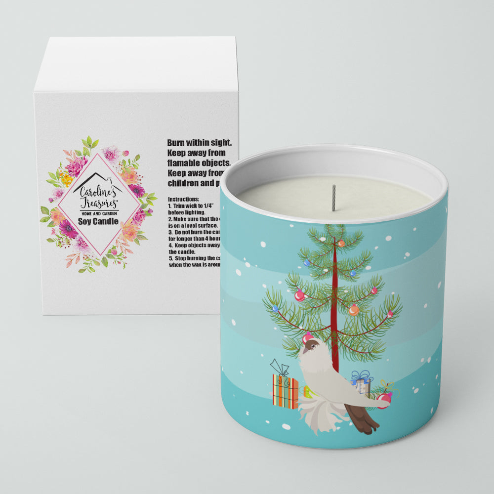 Caroline's Treasures German Helmet Pigeon Christmas 10 oz Decorative Soy Candle