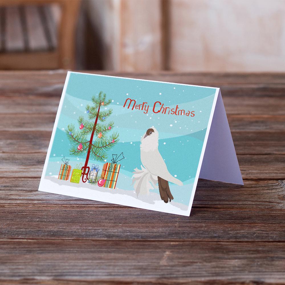 German Helmet Pigeon Christmas Greeting Cards and Envelopes Pack of 8 - the-store.com