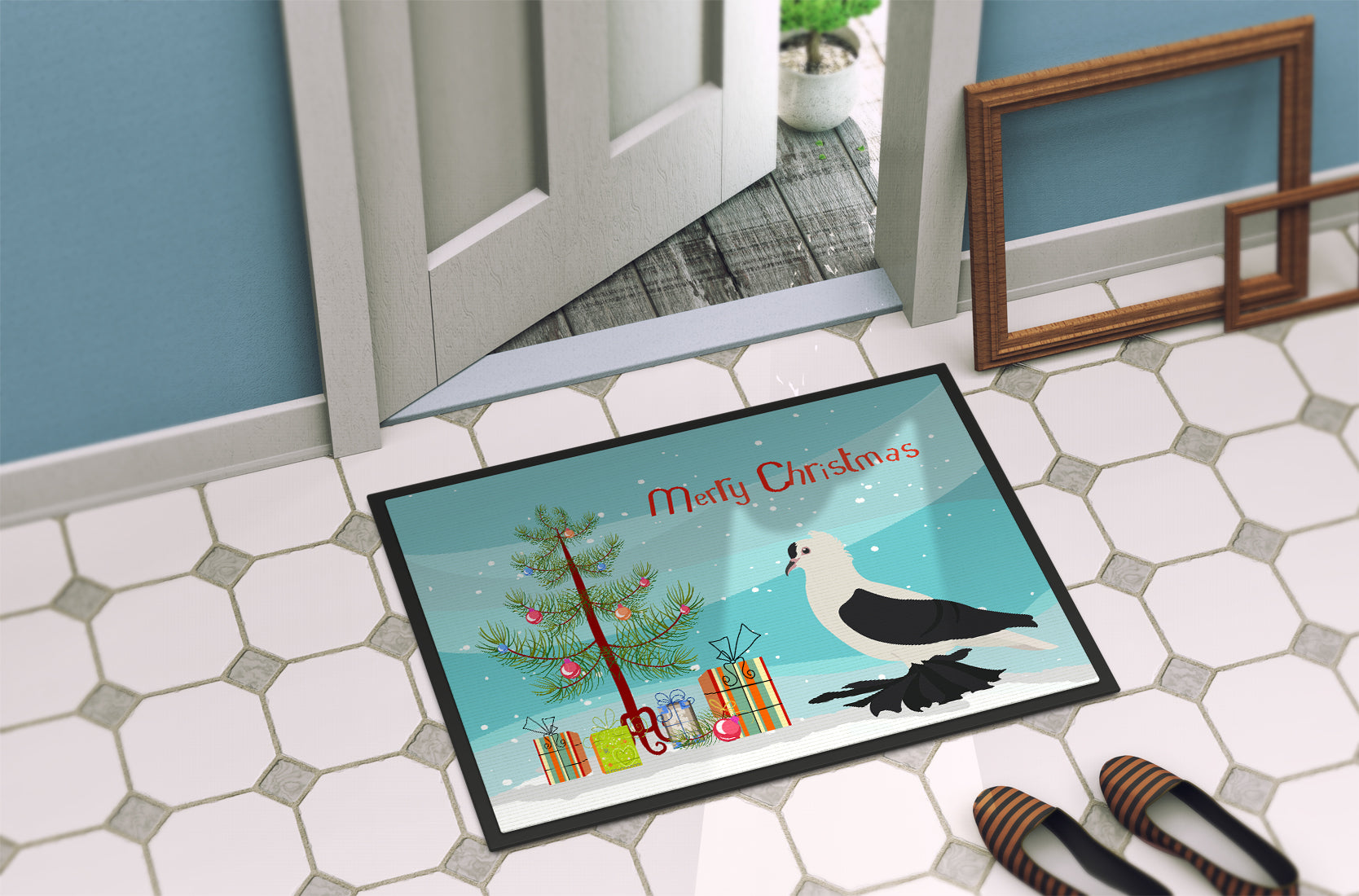 Saxon Fairy Swallow Pigeon Christmas Indoor or Outdoor Mat 18x27 BB9313MAT - the-store.com