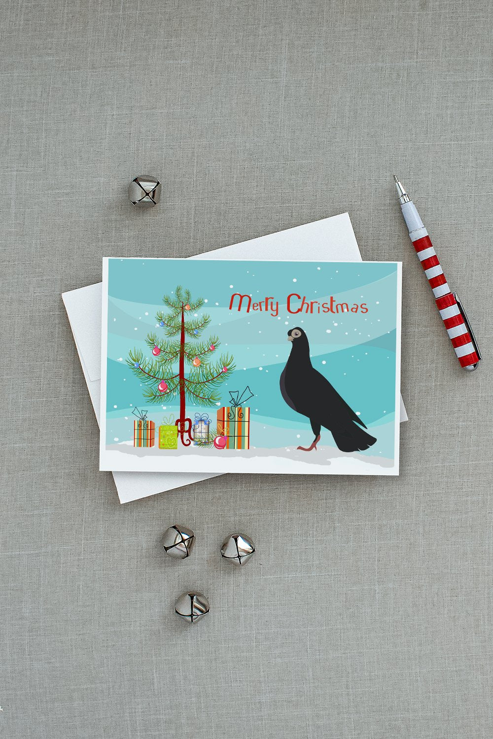 Budapest Highflyer Pigeon Christmas Greeting Cards and Envelopes Pack of 8 - the-store.com