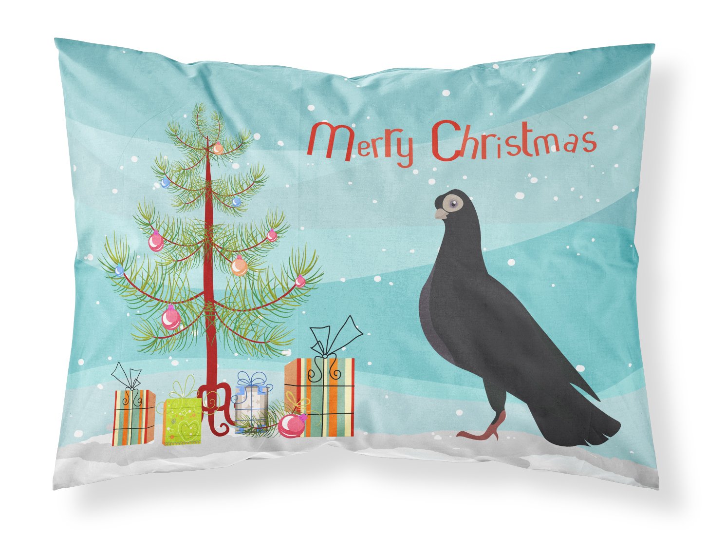 Budapest Highflyer Pigeon Christmas Fabric Standard Pillowcase BB9314PILLOWCASE by Caroline's Treasures