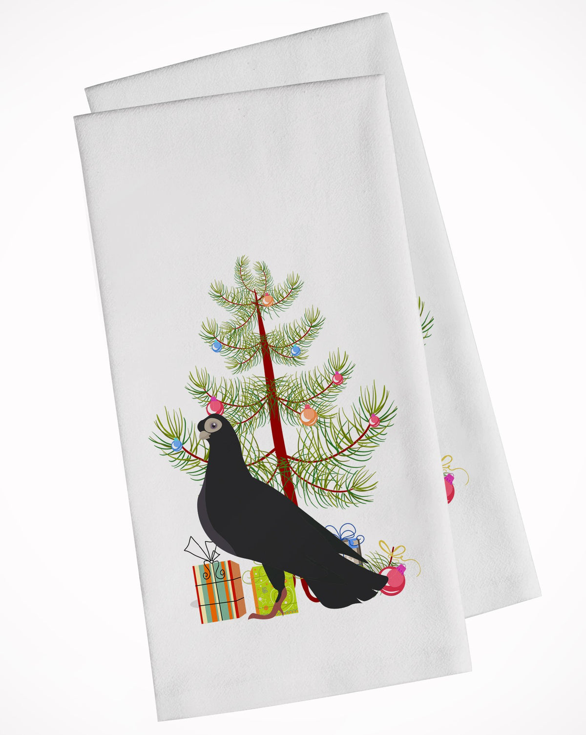 Budapest Highflyer Pigeon Christmas White Kitchen Towel Set of 2 BB9314WTKT by Caroline&#39;s Treasures