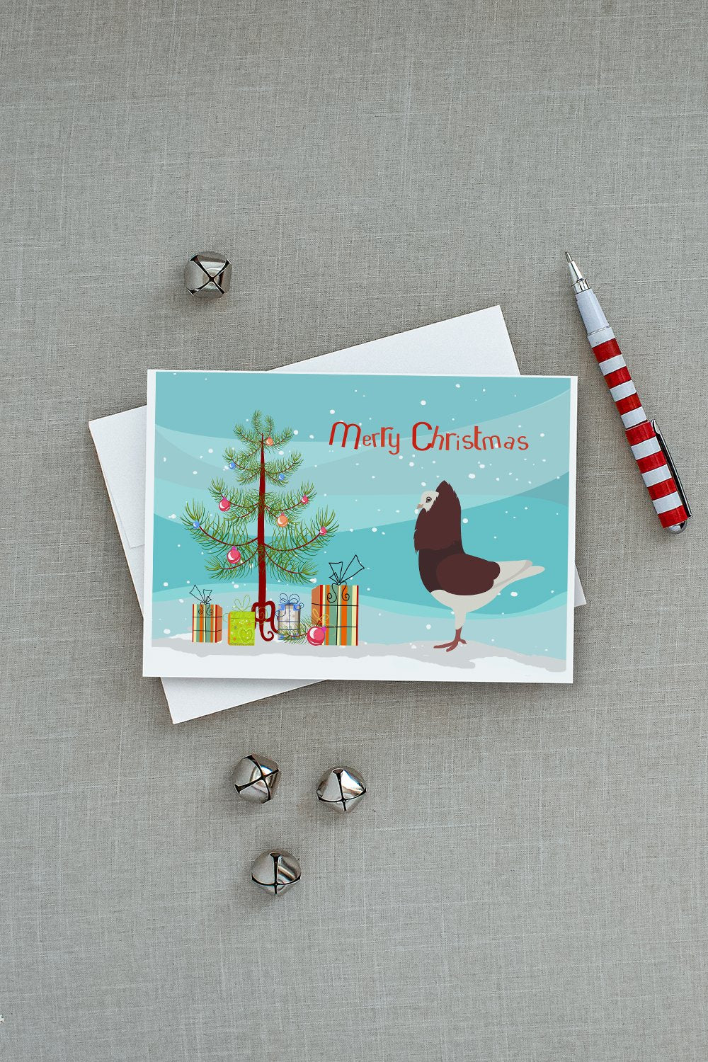 Capuchin Red Pigeon Christmas Greeting Cards and Envelopes Pack of 8 - the-store.com