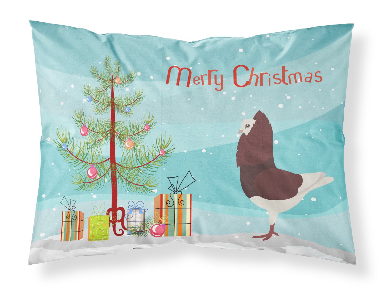 Capuchin Red Pigeon Christmas Fabric Standard Pillowcase BB9315PILLOWCASE by Caroline's Treasures