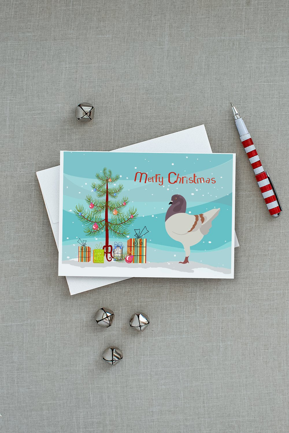 German Modena Pigeon Christmas Greeting Cards and Envelopes Pack of 8 - the-store.com