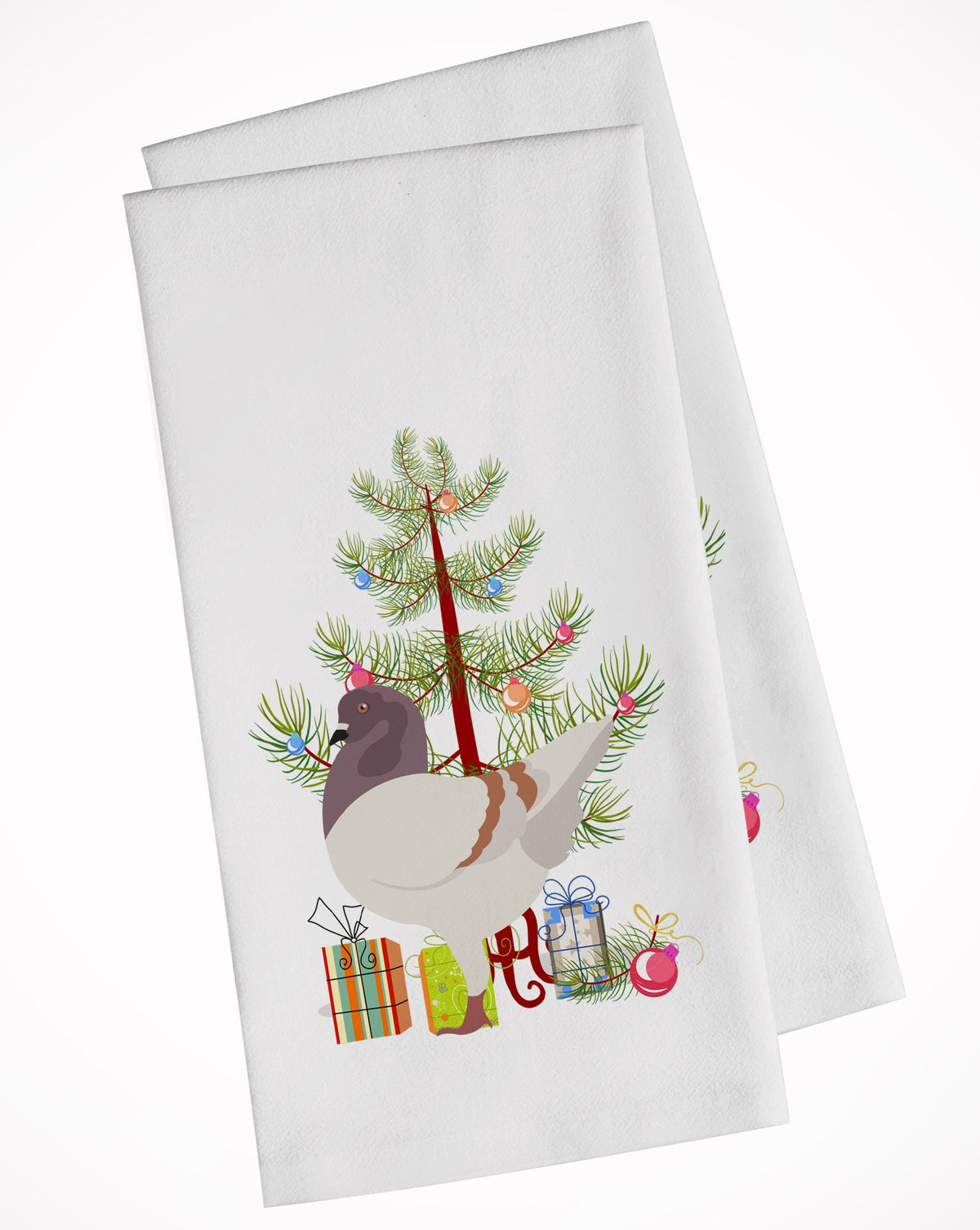 German Modena Pigeon Christmas White Kitchen Towel Set of 2 BB9316WTKT by Caroline&#39;s Treasures
