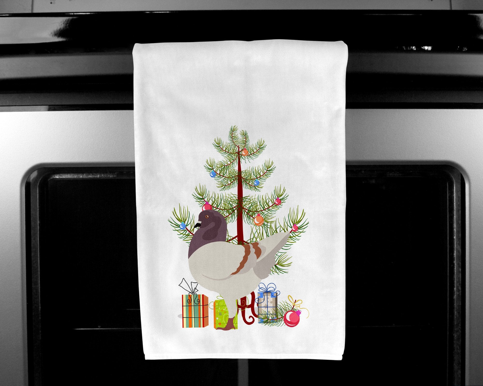 German Modena Pigeon Christmas White Kitchen Towel Set of 2 BB9316WTKT by Caroline's Treasures