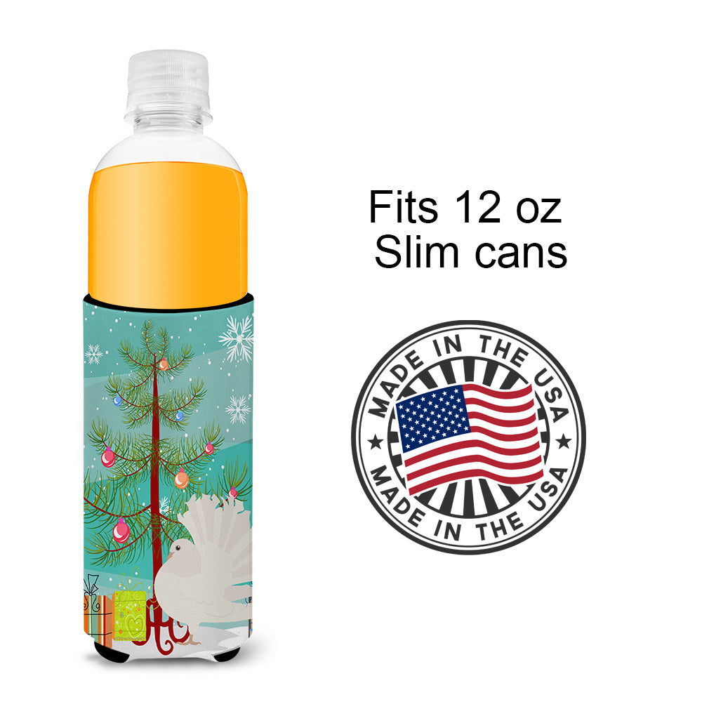 Silver Fantail Pigeon Christmas  Ultra Hugger for slim cans BB9317MUK  the-store.com.