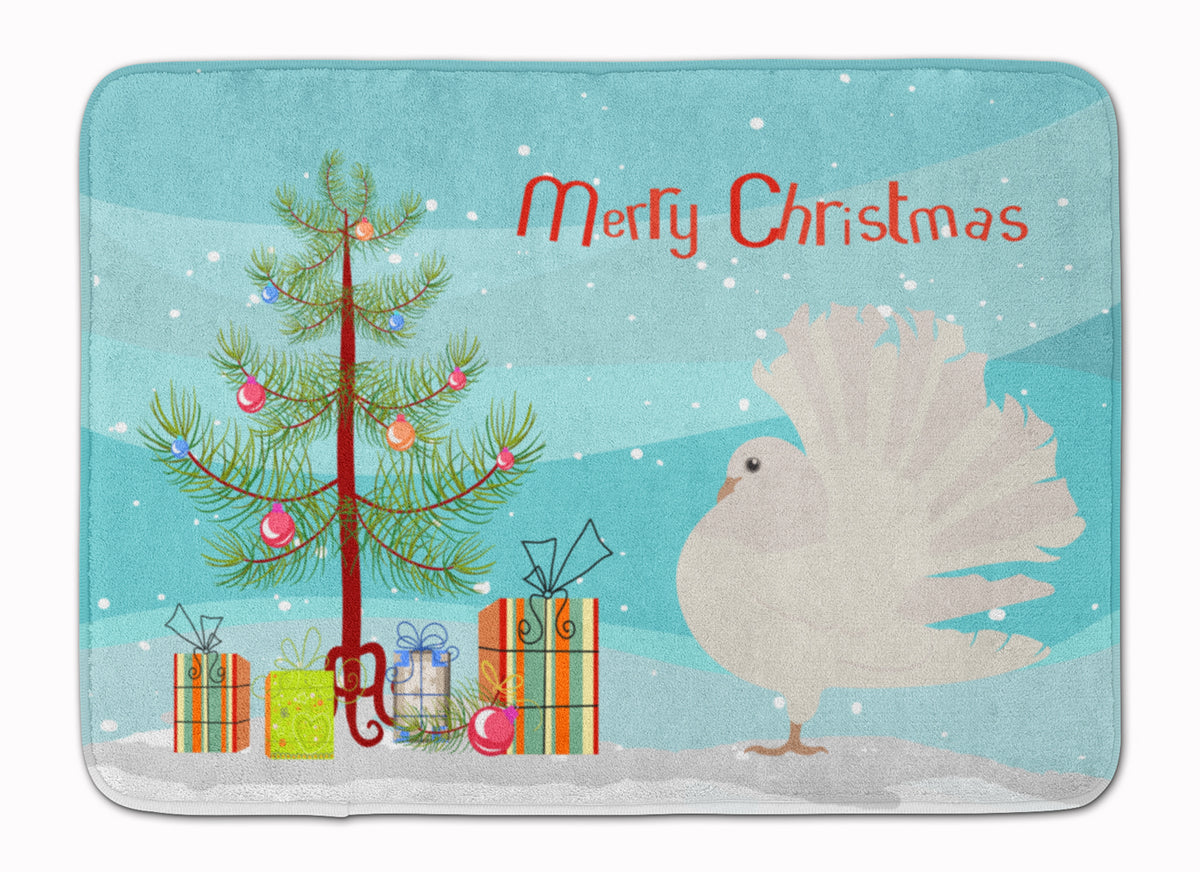 Silver Fantail Pigeon Christmas Machine Washable Memory Foam Mat BB9317RUG - the-store.com