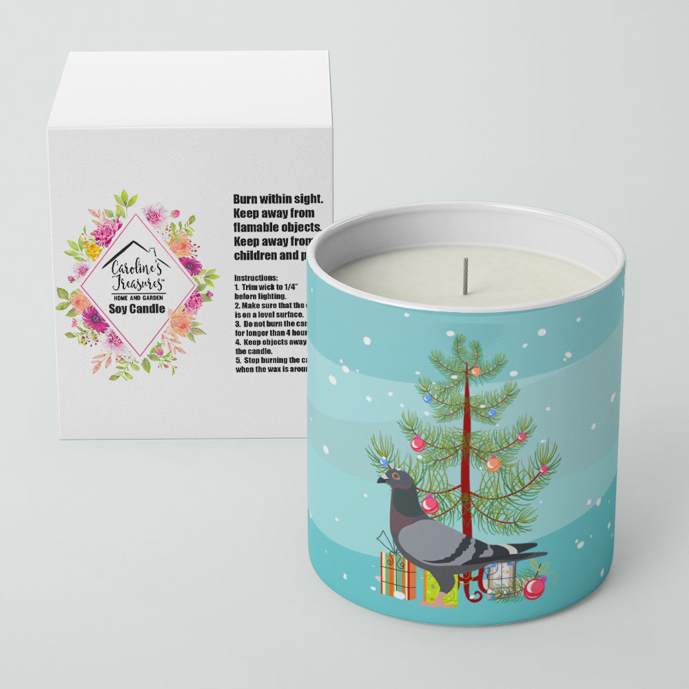 Racing Pigeon Christmas 10 oz Decorative Soy Candle - the-store.com