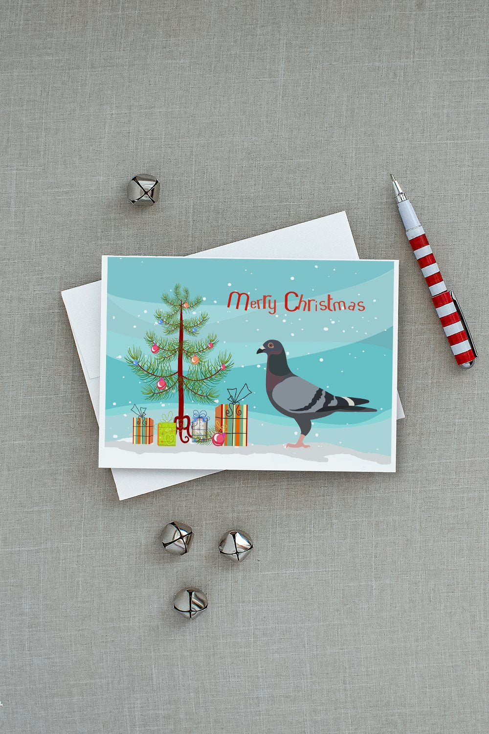 Racing Pigeon Christmas Greeting Cards and Envelopes Pack of 8 - the-store.com