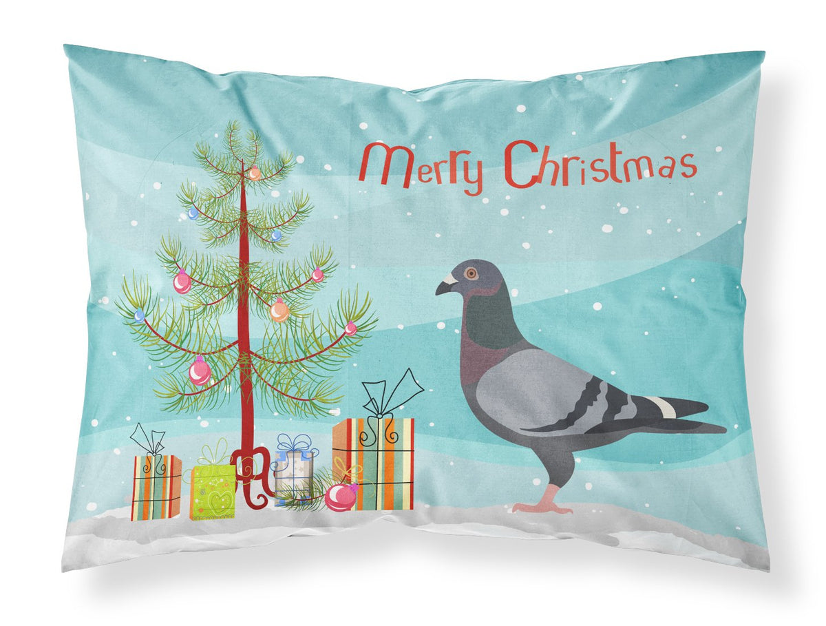 Racing Pigeon Christmas Fabric Standard Pillowcase BB9318PILLOWCASE by Caroline&#39;s Treasures