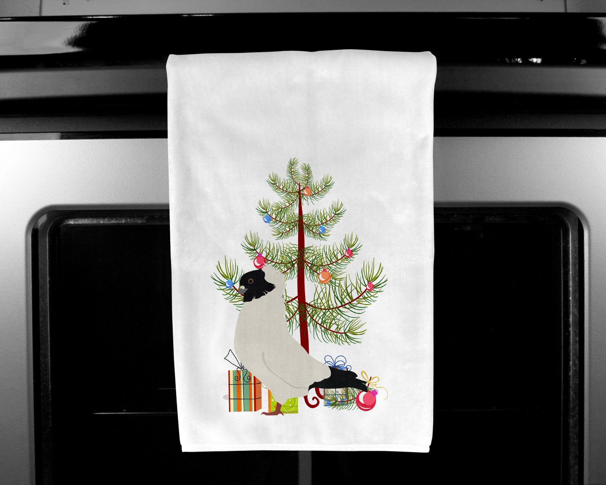 Nun Pigeon Christmas White Kitchen Towel Set of 2 BB9319WTKT by Caroline's Treasures