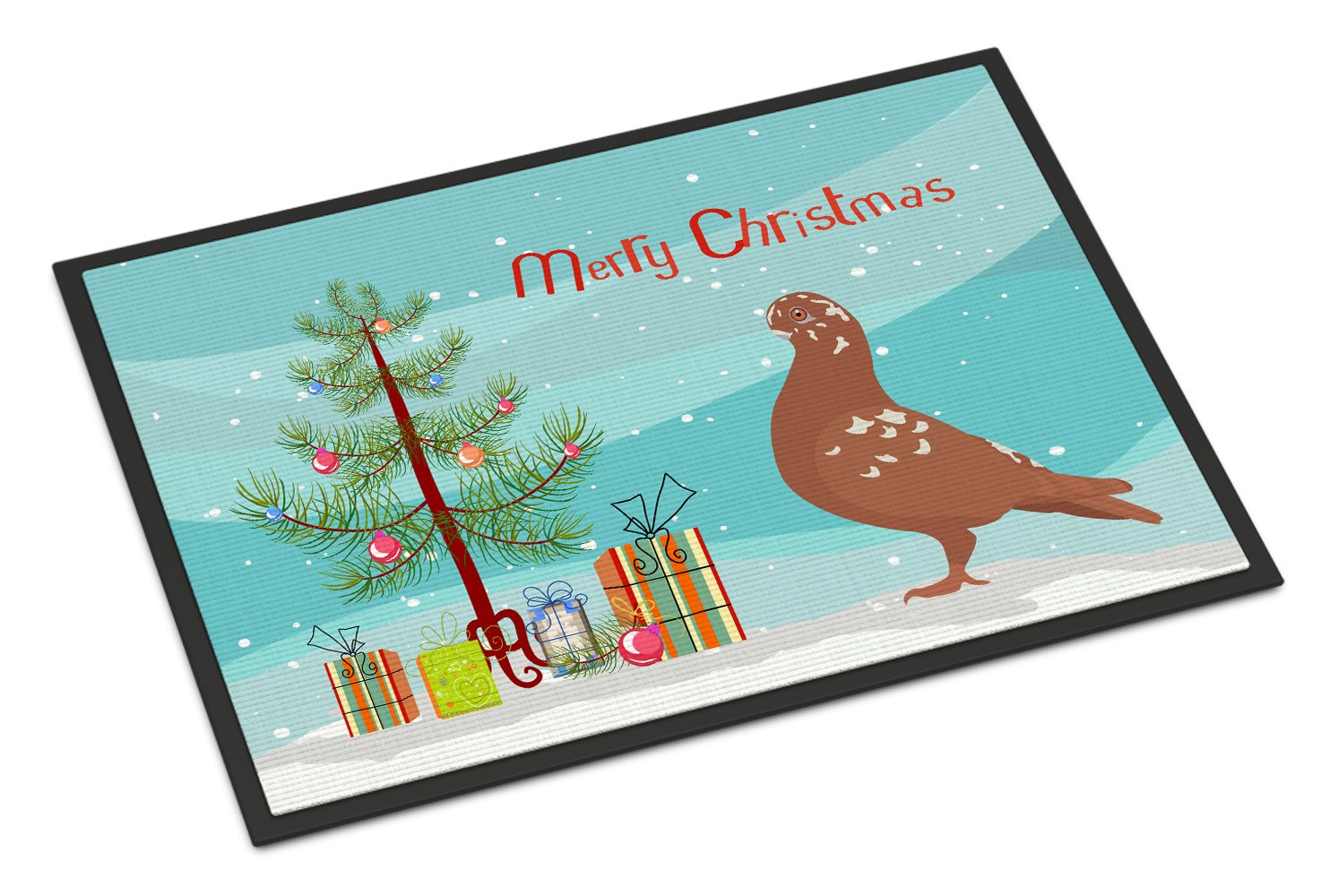 African Owl Pigeon Christmas Indoor or Outdoor Mat 24x36 BB9320JMAT by Caroline's Treasures
