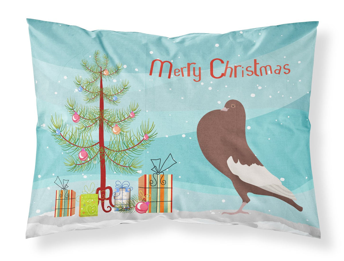 English Pouter Pigeon Christmas Fabric Standard Pillowcase BB9321PILLOWCASE by Caroline&#39;s Treasures