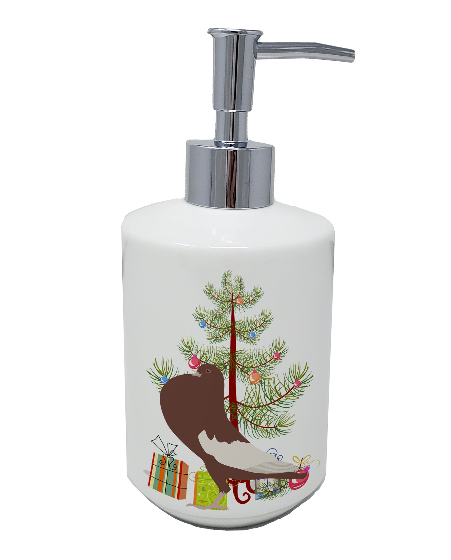 Buy this English Pouter Pigeon Christmas Ceramic Soap Dispenser