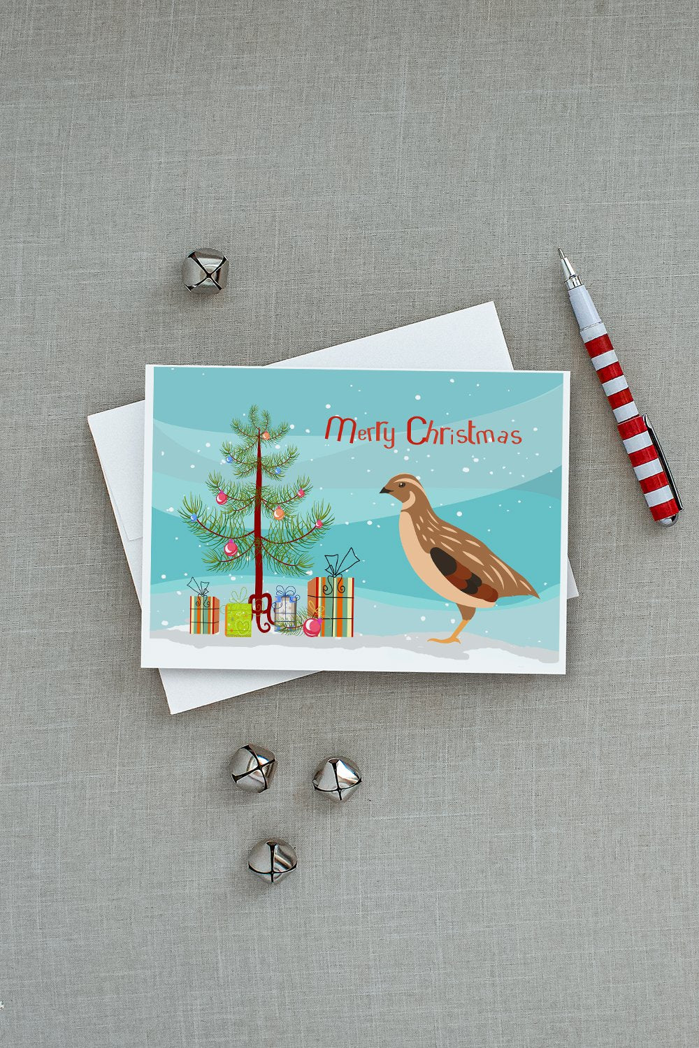 Golden Phoenix Quail Christmas Greeting Cards and Envelopes Pack of 8 - the-store.com