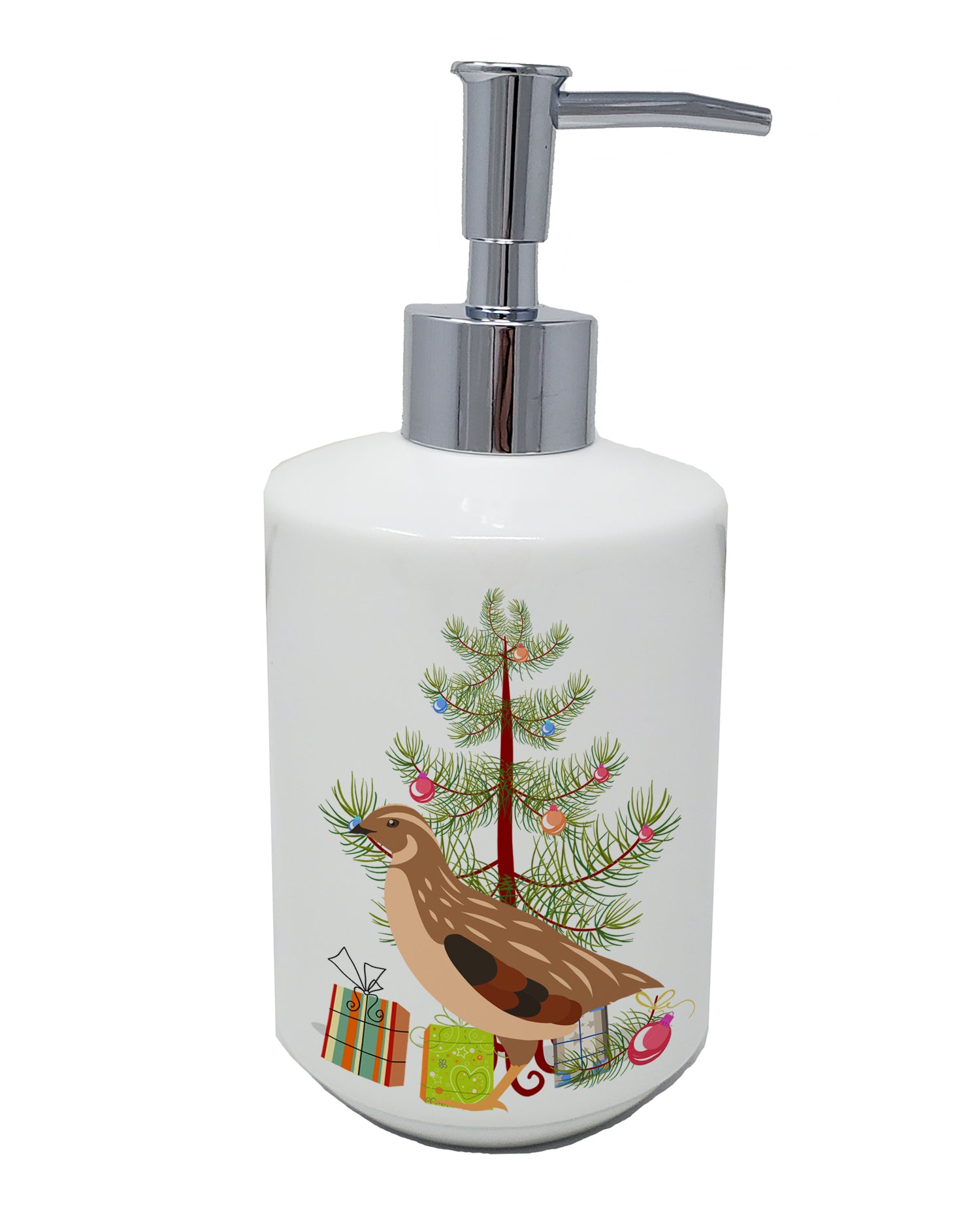 Buy this Golden Phoenix Quail Christmas Ceramic Soap Dispenser