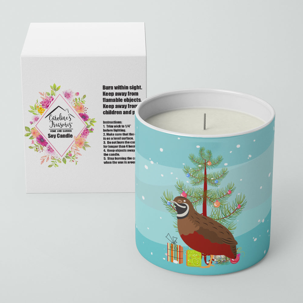 Caroline's Treasures Chinese Painted or King Quail Christmas 10 oz Decorative Soy Candle