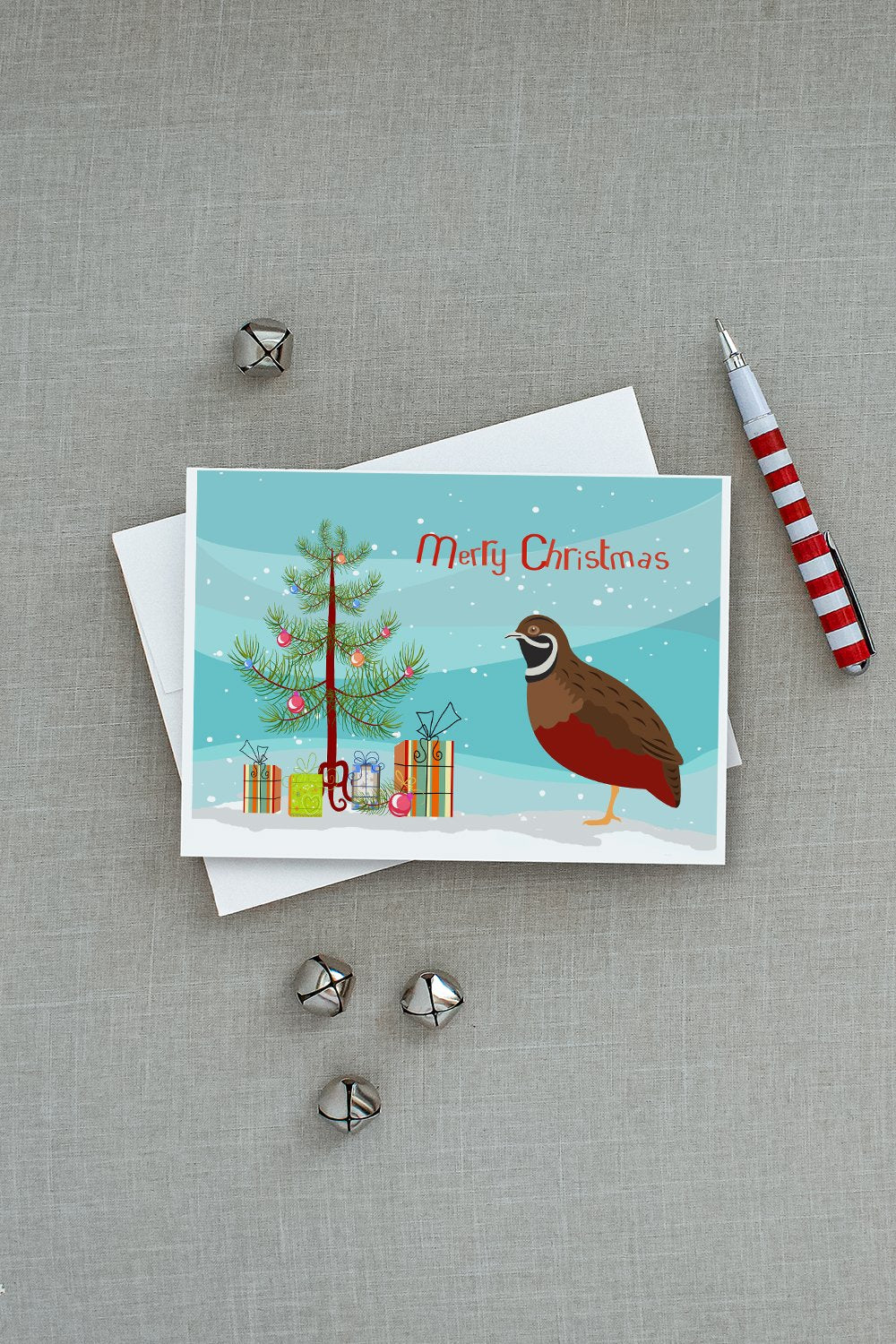 Chinese Painted or King Quail Christmas Greeting Cards and Envelopes Pack of 8 - the-store.com