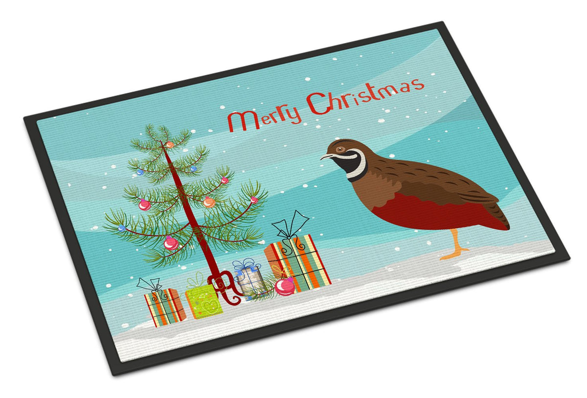 Chinese Painted or King Quail Christmas Indoor or Outdoor Mat 24x36 BB9323JMAT by Caroline&#39;s Treasures