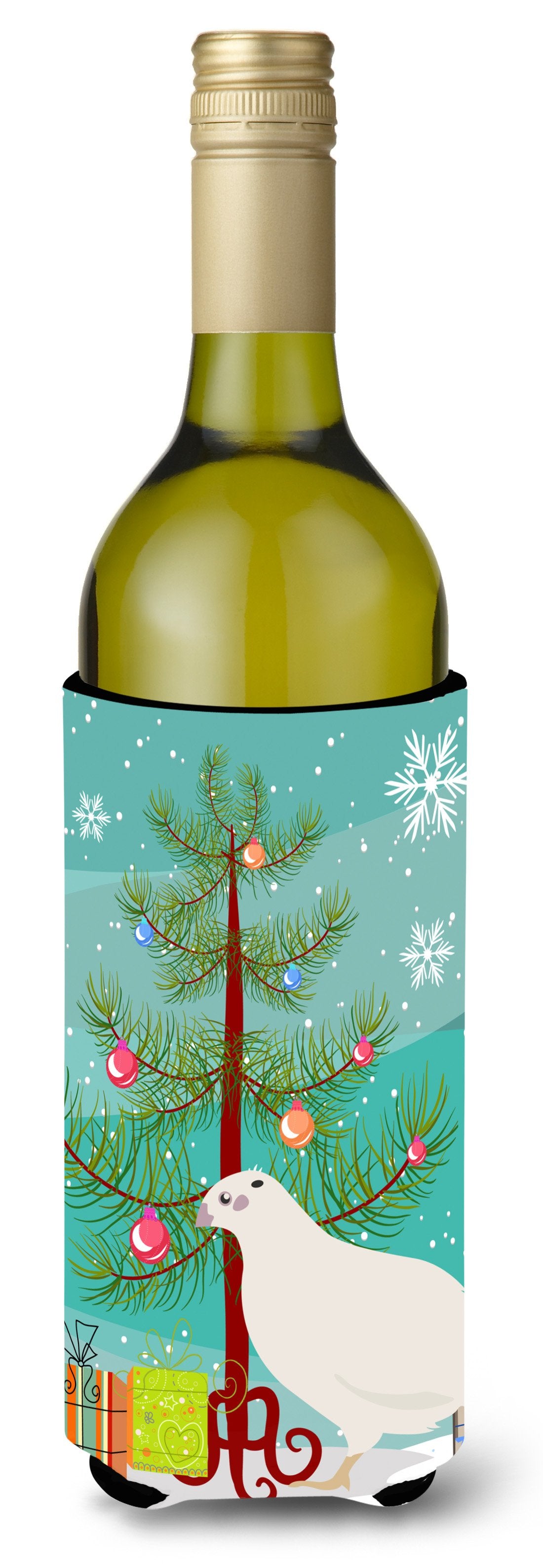Texas Quail Christmas Wine Bottle Beverge Insulator Hugger BB9324LITERK by Caroline&#39;s Treasures