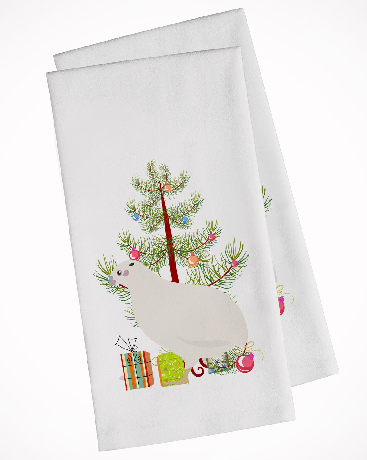 Texas Quail Christmas White Kitchen Towel Set of 2 BB9324WTKT by Caroline&#39;s Treasures