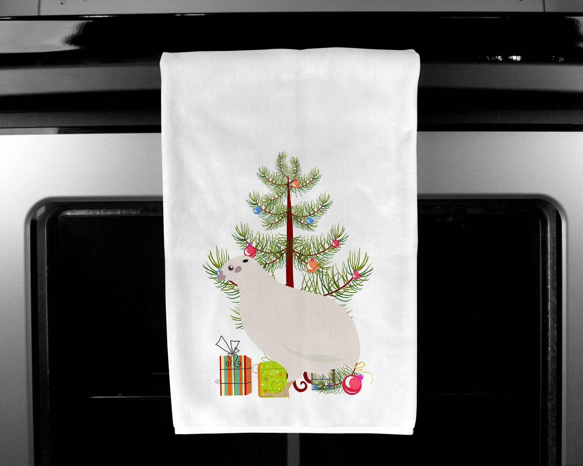 Texas Quail Christmas White Kitchen Towel Set of 2 BB9324WTKT by Caroline's Treasures