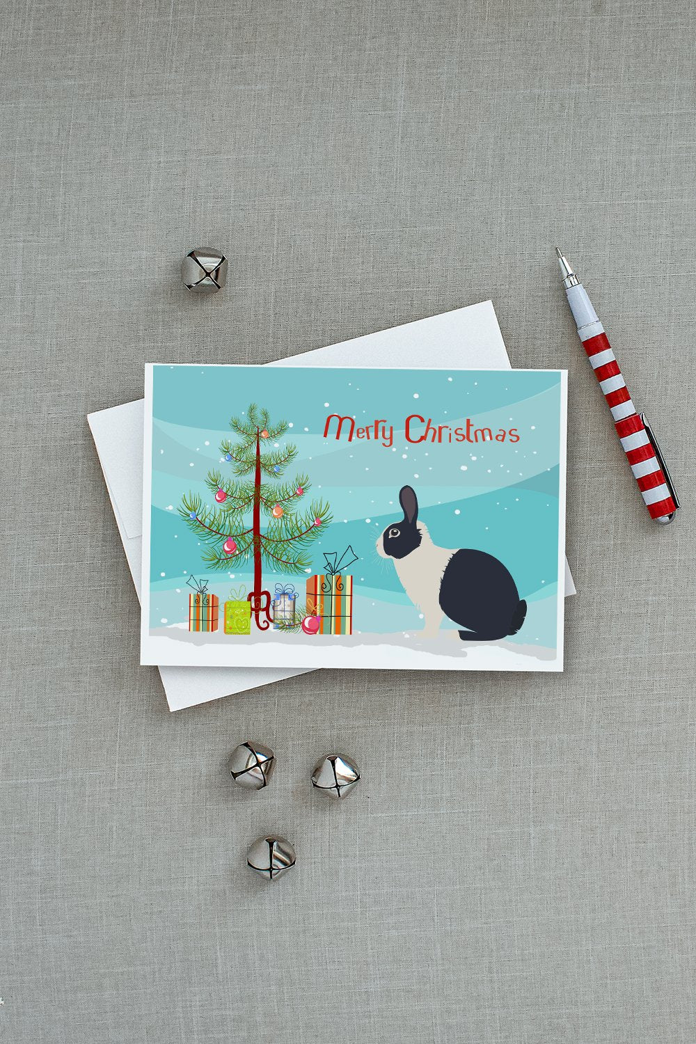 Dutch Rabbit Christmas Greeting Cards and Envelopes Pack of 8 - the-store.com