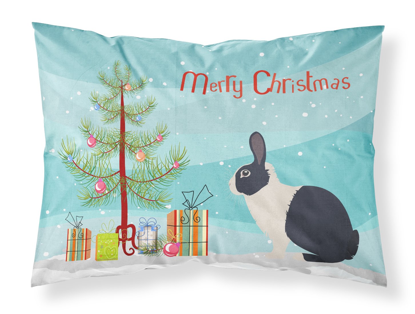 Dutch Rabbit Christmas Fabric Standard Pillowcase BB9325PILLOWCASE by Caroline's Treasures