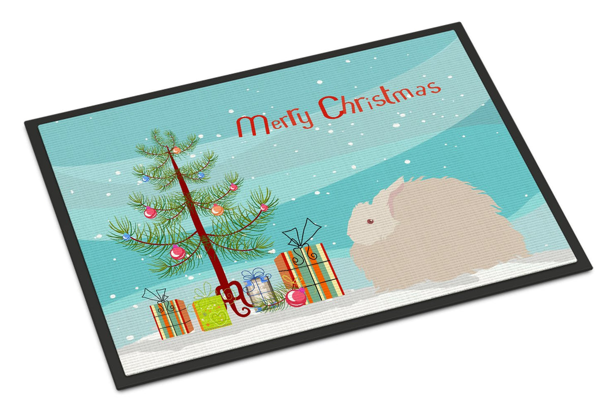 Fluffy Angora Rabbit Christmas Indoor or Outdoor Mat 24x36 BB9326JMAT by Caroline&#39;s Treasures