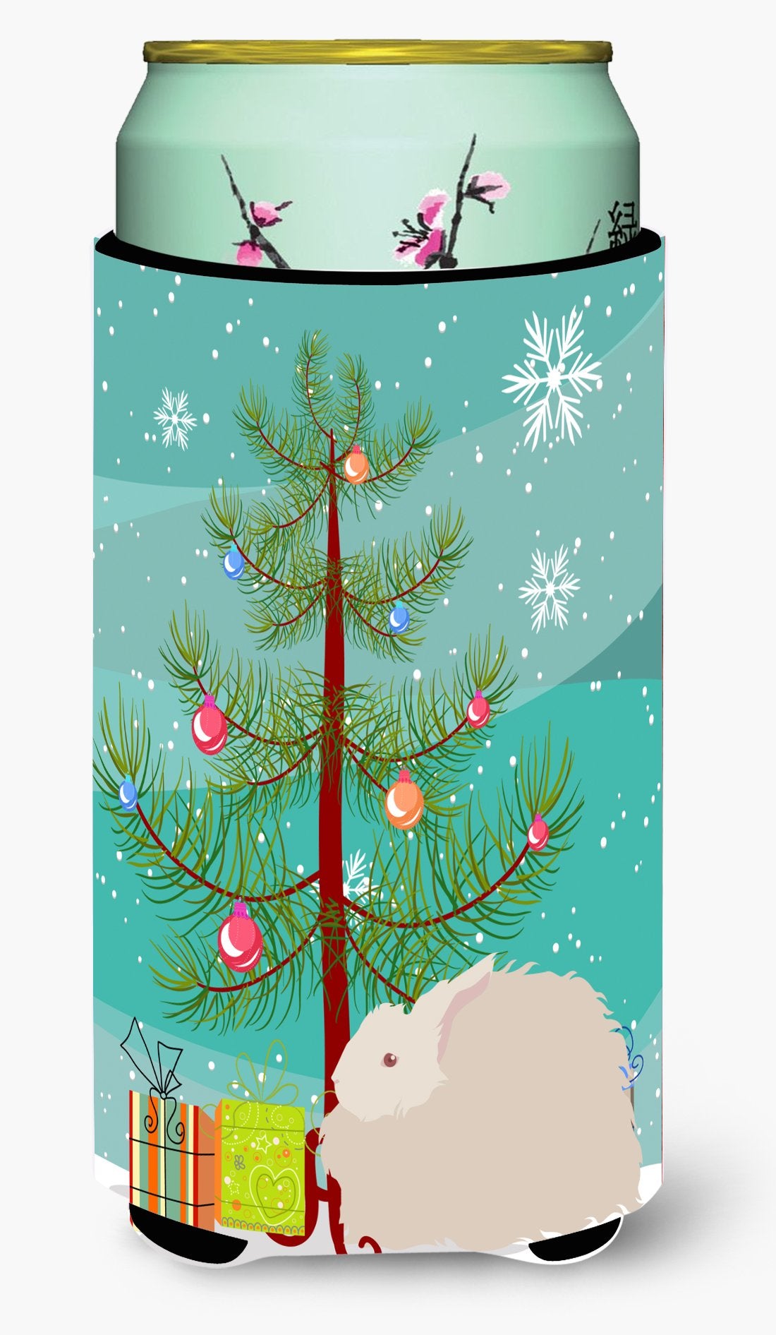 Fluffy Angora Rabbit Christmas Tall Boy Beverage Insulator Hugger BB9326TBC by Caroline&#39;s Treasures