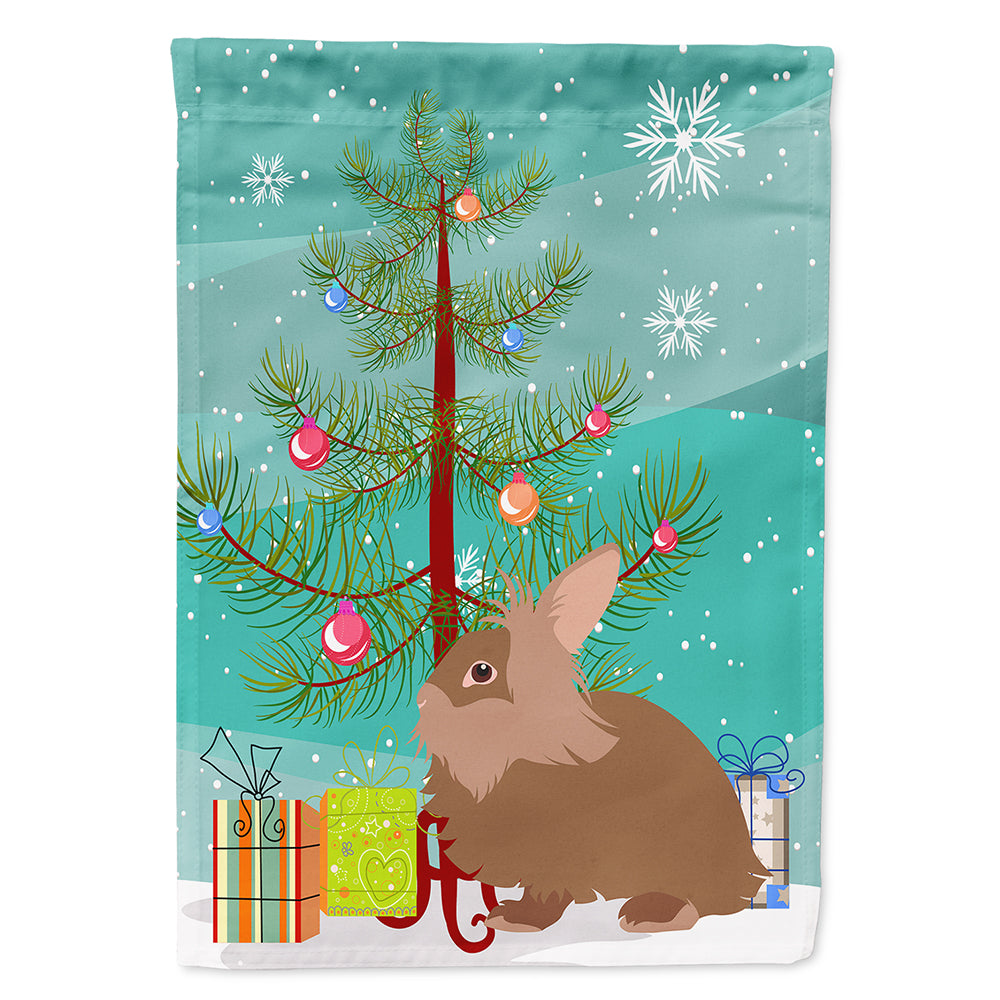 Lionhead Rabbit Christmas Flag Canvas House Size BB9327CHF