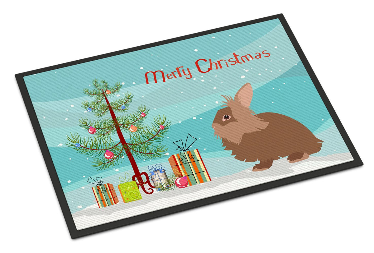 Lionhead Rabbit Christmas Indoor or Outdoor Mat 24x36 BB9327JMAT by Caroline&#39;s Treasures