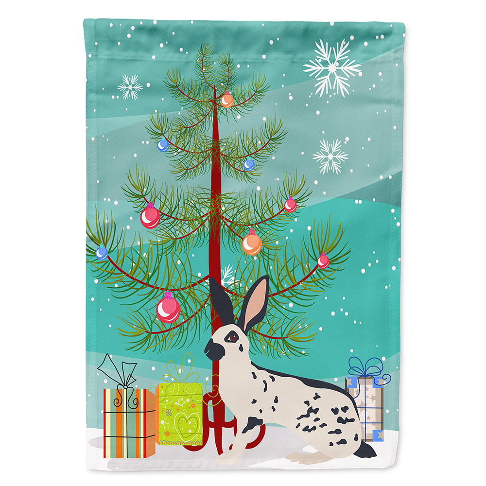 English Spot Rabbit Christmas Flag Canvas House Size BB9328CHF