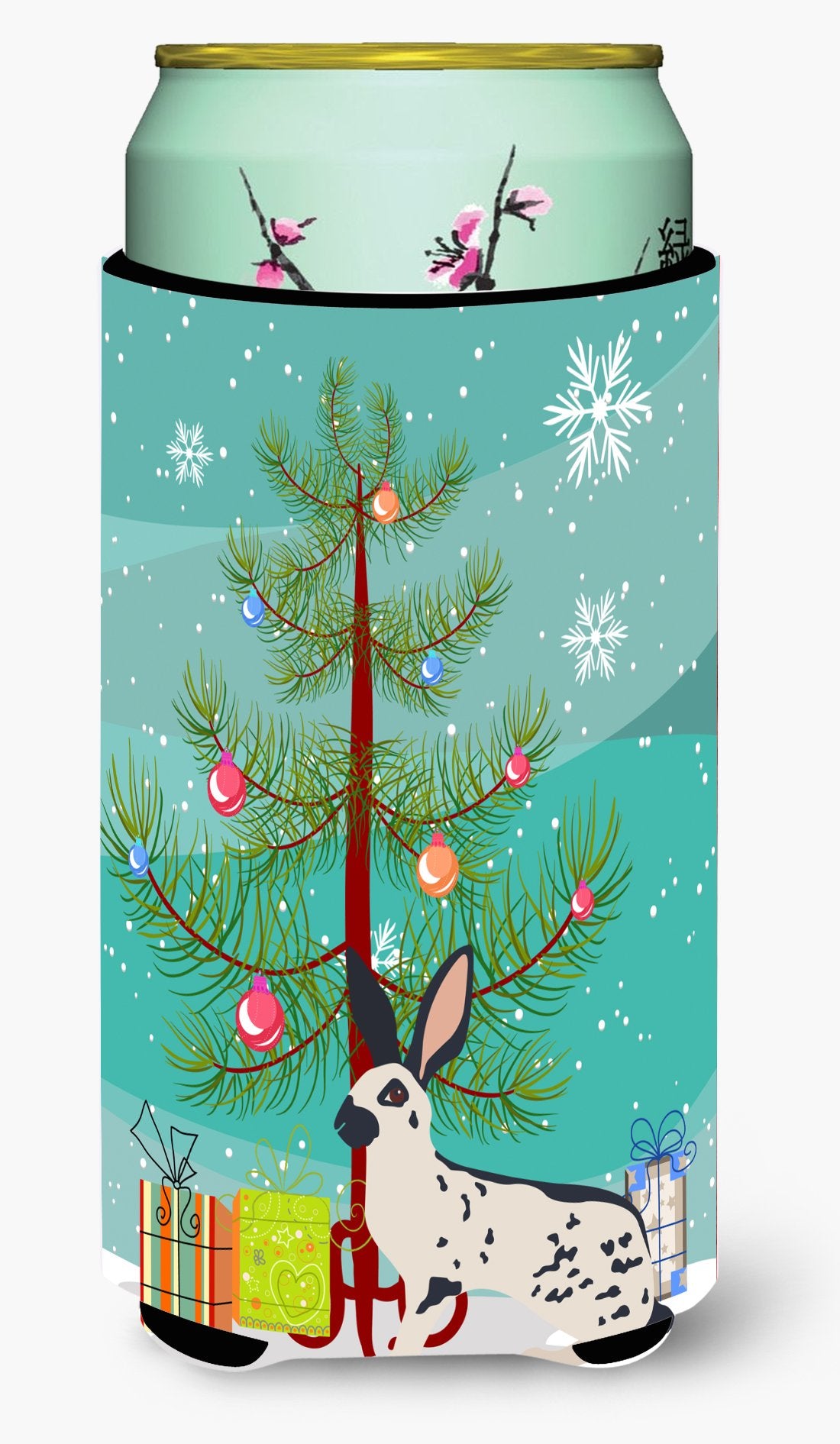 English Spot Rabbit Christmas Tall Boy Beverage Insulator Hugger BB9328TBC by Caroline&#39;s Treasures