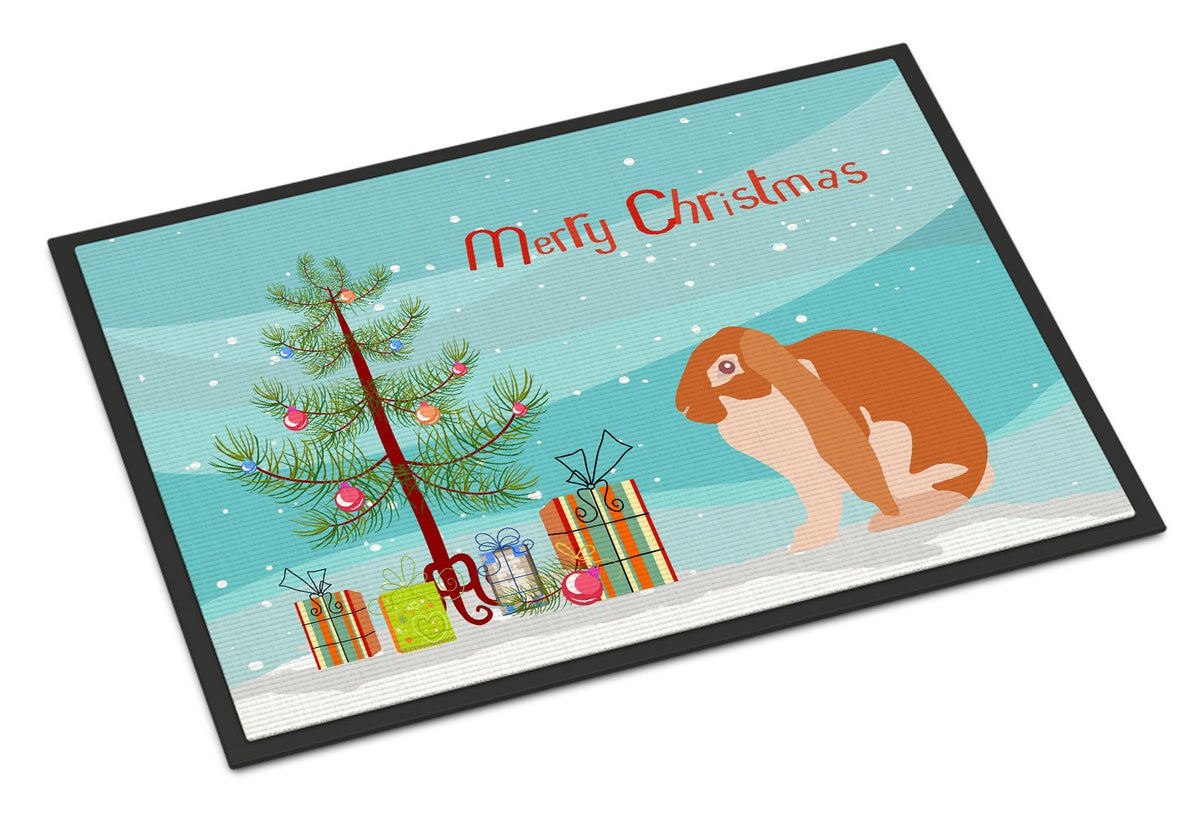 English Lop Rabbit Christmas Indoor or Outdoor Mat 24x36 BB9329JMAT by Caroline&#39;s Treasures