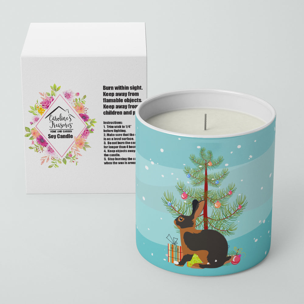 Tan Rabbit Christmas 10 oz Decorative Soy Candle - the-store.com