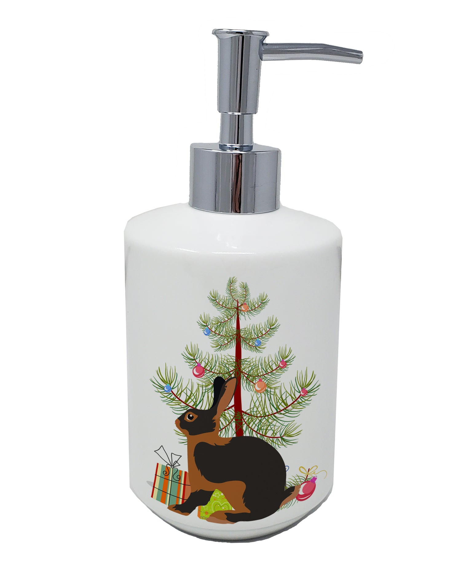 Buy this Tan Rabbit Christmas Ceramic Soap Dispenser